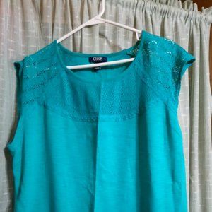 Chaps Teal Top Size 2X